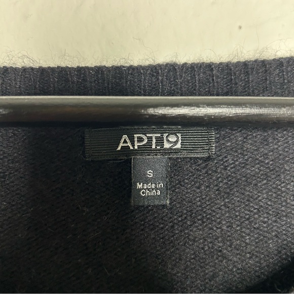 Apt 9 Angora Sweater Crystal Buttons Rhinestone Blackk Size Small - Picture 6 of 9